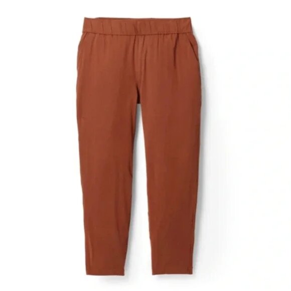 ALDER Pants Womens 2X Clay Orange Open Air Pant Elastic Waist Hiking Zip Pockets - Picture 1 of 16